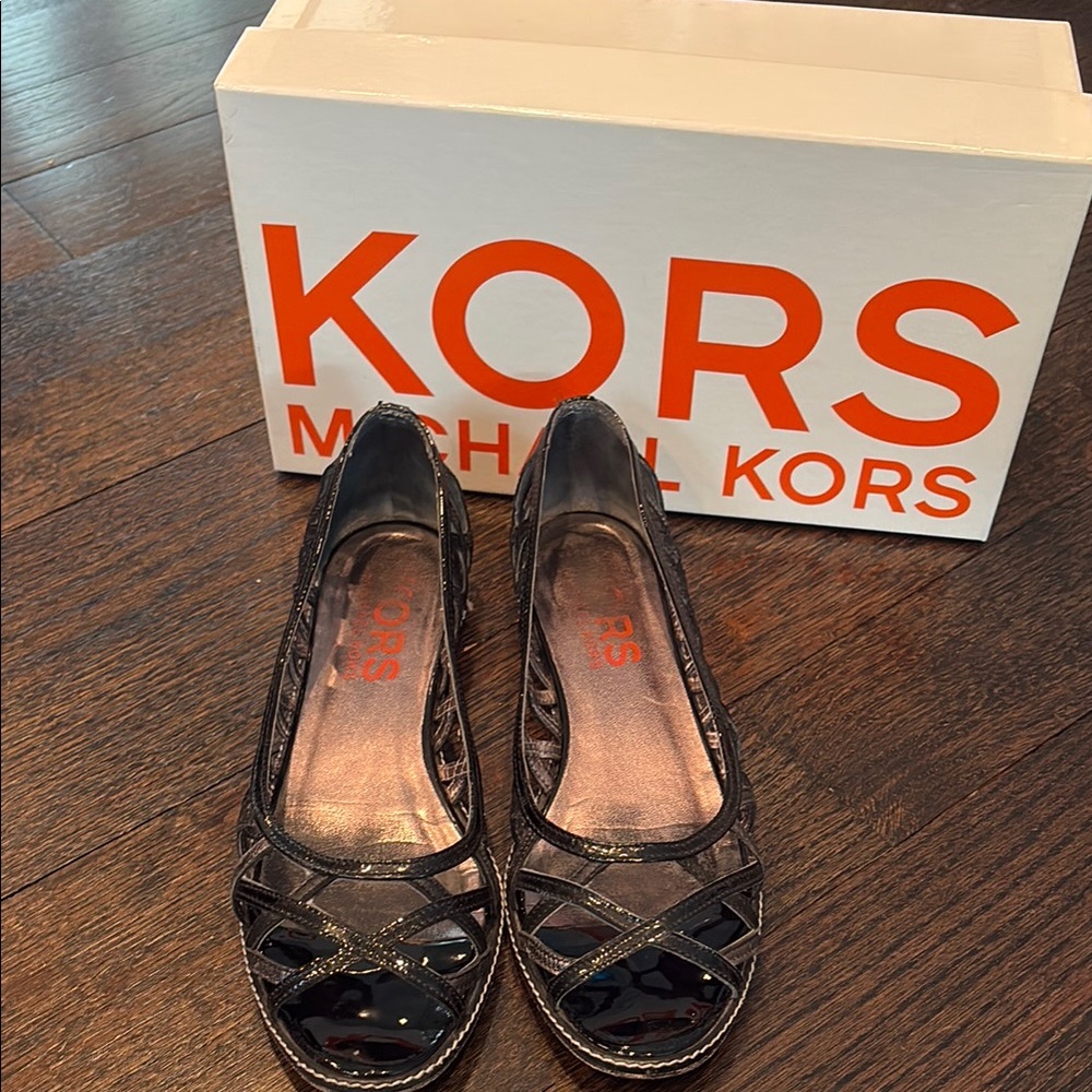 Michael Kors Black Quilted Ballet Flats